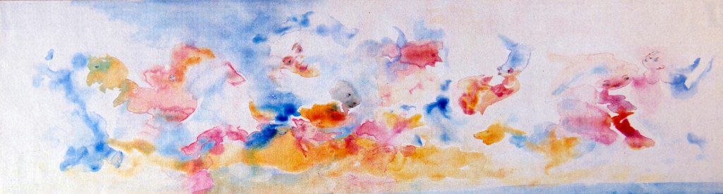 A l'aube sur la mer, récréation de nuageux